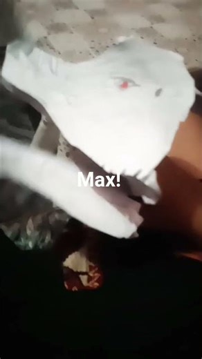 a paper wolf puppet named max#dreamTechAI#max