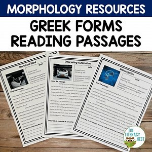 Morphology Reading Comprehension Passages for Greek Forms