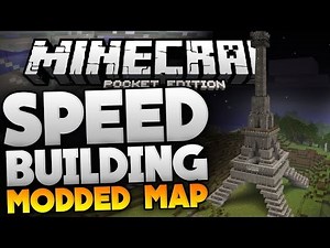 EPIC SPEED-BUILD MODDED MINIGAME!!! - Speed Builders Timed Building - Minecraft PE (Pocket Edition)