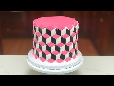 OPTICAL ILLUSION CAKE | Baking with Ryan