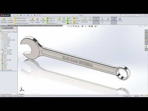 Solidworks tutorial | How to Sketch Combination Spanner in Solidworks