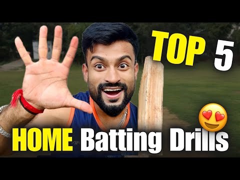 TOP 5 Cricket BATTING DRILLS at HOME 🔥| How to PRACTICE Cricket at HOME? ✅ (Home NET SETUP 😍)