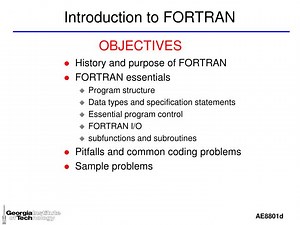 Introduction to FORTRAN - SlideServe