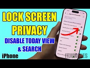 How to Enable/Disable Today View & Search on iPhone Lock Screen