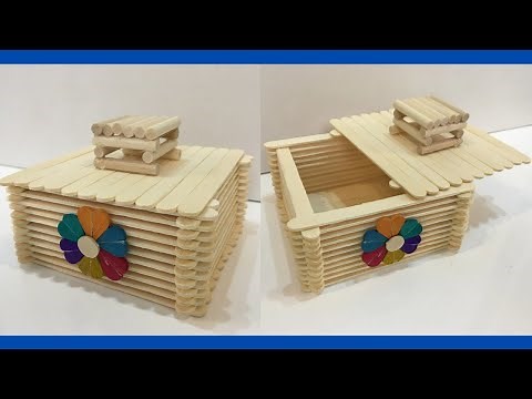 DIY Popsicle Stick Box: How to Make a Popsicle Stick Box in 10 Minutes