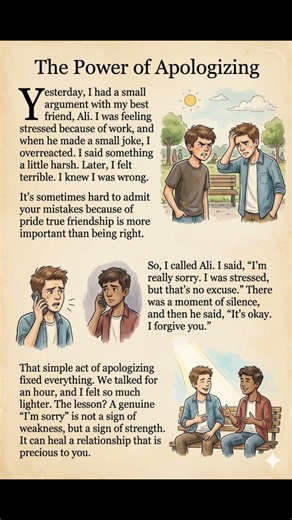 The Power of a Simple Apology | Learn English Through Life Lessons