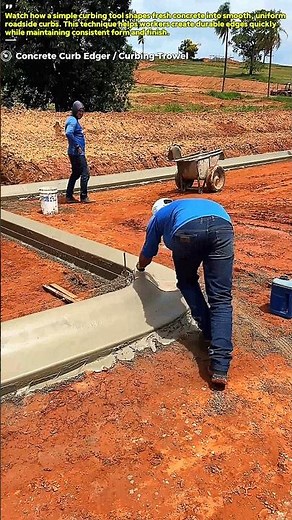 Perfect Concrete Curbing Tool in Action | Road Construction Skill #shorts #construction #concrete