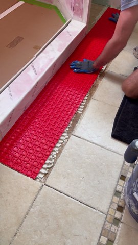 Waterproofing a shower curb