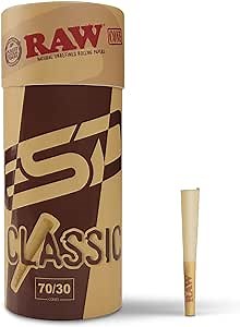 RAW Cones Small Single Size Dogwalker Mini Cones Rolling Papers 70/30 Size 50 Pack - Smaller than 1 1/4 - Slow Burning Rolling Paper - Great for Quick Sessions