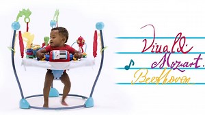 Babies and moms love how Baby Einstein incorporates classical music into their products. The new Neighborhood Symphony activity jumper lets babies listen to classical symphonies, or compose their own. With a space-saving design and “grow with me” features, it gets our vote for best new entertainer. Get it at Babies"R"Us http://bit.ly/2fgZavR | Pregnancy & Newborn