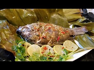Mojarra en hoja de platano