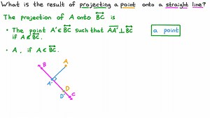 Identifying the Projection of a Point on a Straight Line
