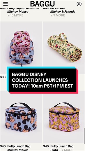 @BAGGU Disney collection officially launches today! What are you going for? °o°#baggu#baggudisney#disneybaggu#baggucrescent#baggubowlerbag