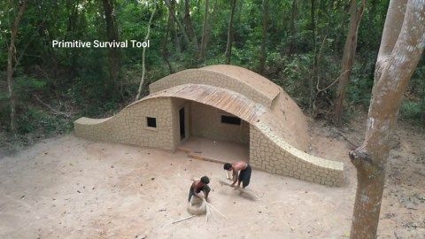 14 Days Building a Beautiful Hobbit Villa with Underground Decorated Room