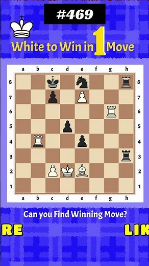 Mate in 1 Move: Spot The Winning Move, #469 #chess #shorts #trending #matein #tactics #beginner #win