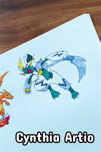 Shiny Zeraora Drawing ✏ #zeraora#pokemon#anime#drawing#art#electrical#strong#shorts#viral#ytshorts