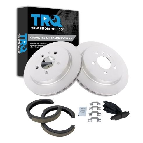 2005-10 Cadillac STS Rear with Brake Code JL9 Ceramic Premium G-Coated Brake Pad & Rotor Kit TRQ BKA53974