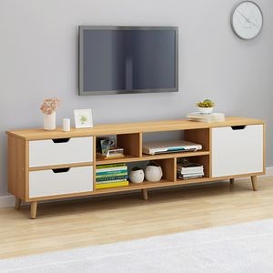 [Hot Item] Contemporary TV Stand with Media Storage Drawers and Open Shelves