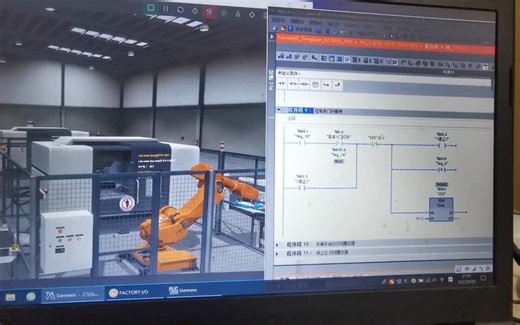 Factory IO智能工厂，联合西门子1200PLC控制机器人加工