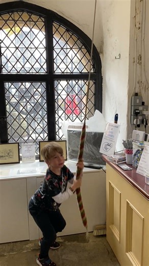 Swing chiming the smallest bell at St Albans clock tower