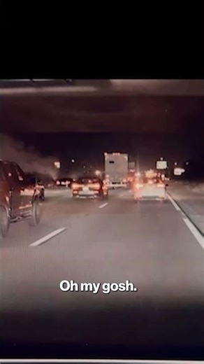Stunned Driver Survives After Truck Launches Off Overpass in Wild California Crash #shorts