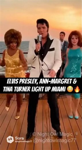 Elvis Presley, Ann-Margret & Tina Turner Light Up Miami 😳🔥 #shorts #viral #elvispresley