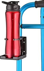 NOVA Cup Holder for Walker, Rollator, Transport Chair, Wheelchairs – Universal Fit on Round Tube Only, Adjustable & Foldable Drink Holder