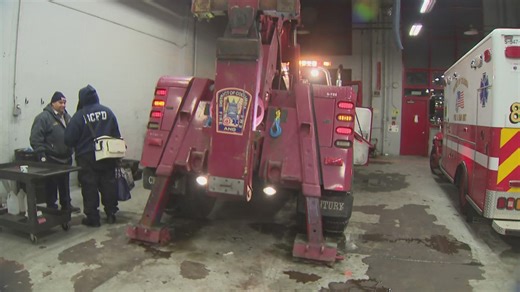 DC Fire & EMS Apparatus Division helps emergency vehicles get unstuck in snowy weather