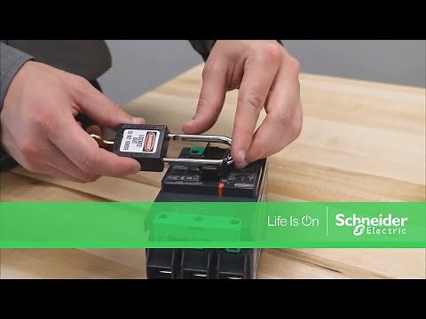 Installing LV426906 Fixed OFF Padlock Attachment on PowerPact B Breaker | Schneider Electric Support