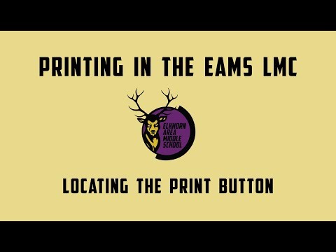 3. Printing in the LMC: Selecting the Print Button