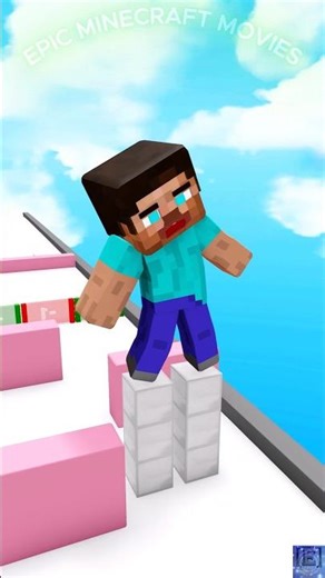 Herobrine Cargo Skates Run Challenge! Fast & Funny Minecraft #shorts