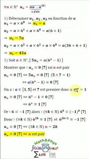 Arithmétique dans Z - Systèmes de Numération - Congruence Modulo - 2 Bac SM - [question 3 Ex 32]