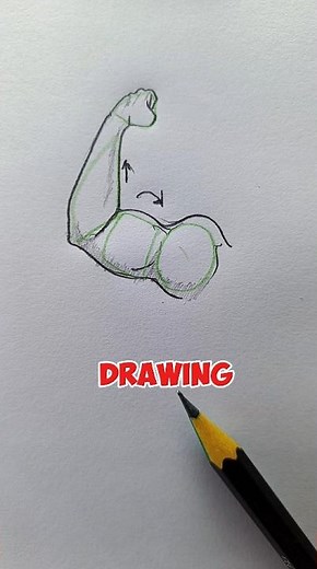 Draw Biceps Like a Pro 💪 (Easy Peasy Tutorial!) #art #foryou #shorts #satisfying