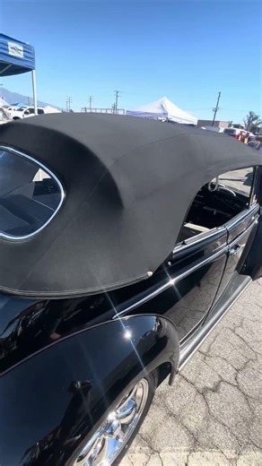 sweet black VW bug convertible #vw #vwbug #convertible #pomonaswapmeet #calbug