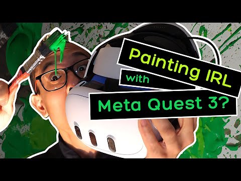 Painting in Mixed Reality Meta Quest 3, with Contour app on a physical wall, IRL (In Real Life).