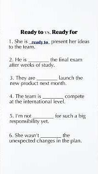 Ready To vs Ready For Explained | English Grammar Lesson | Avoid Common Speaking Mistakes Now!