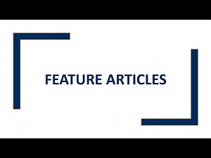 Feature Articles
