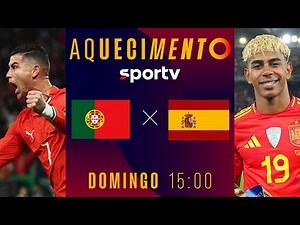 PORTUGAL X ESPANHA | AQUECIMENTO AO VIVO | FINAL LIGA DAS NAÇÕES UEFA | #live | sportv