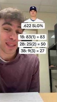 How to Calculate Slugging Percentage in Baseball FROM SCRATCH #mlb #baseball #sports #shorts