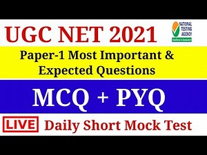 UGC NET 2021 Paper 1 PYQ & MCQ/ UGC NET Mock test / Practice Set 2021 |Ugc Nta net paper 1 mock test
