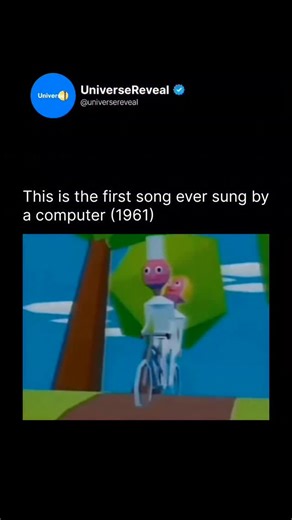 Sahil Mandaogane on Instagram: "The first song ever sung by a computer was “Daisy Bell (Bicycle Built for Two)” in 1961. It was programmed by Max Mathews at Bell Labs, with the vocals generated by an IBM 7094 computer. Researcher John Kelly worked on the voice synthesis, and the accompaniment was created using early computer music techniques. Fun fact: This moment inspired the famous scene in 2001: A Space Odyssey (1968), where the AI HAL 9000 sings “Daisy” while being shut down."