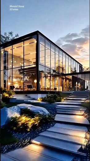 Ultra-Modern Glass Haven ✨ A Home That Looks Unreal #glasshouse #ultramodern