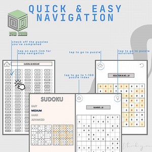 100 Advanced Sudoku Puzzles Pdf–digital Download With Hyperlinks – Printable Mind Games for All Ages - Remarkable Template printable Version - Etsy Australia