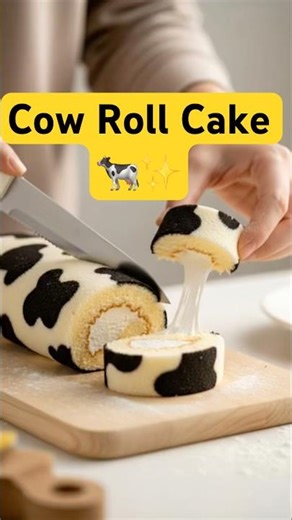 Possibly the cutest dessert on the internet — the Cow Roll Cake 🐄✨