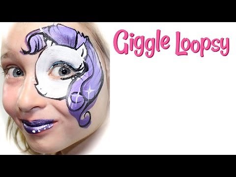 My Little Pony Face Paint Tutorial (Rarity) by Giggle Loopsy