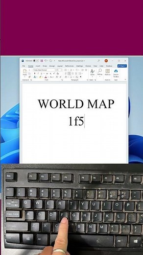 Draw a world map in MS Word with extremely effective shortcut keys