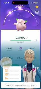 Wild Area 2025 Shiny Clefairy Encounter plus Evolution into Shiny Clefable in Pokémon Go