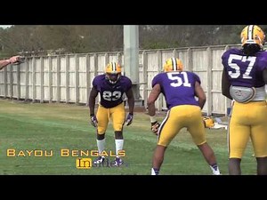 LSU Spring Practice Defensive Gauntlet Drill - March 21