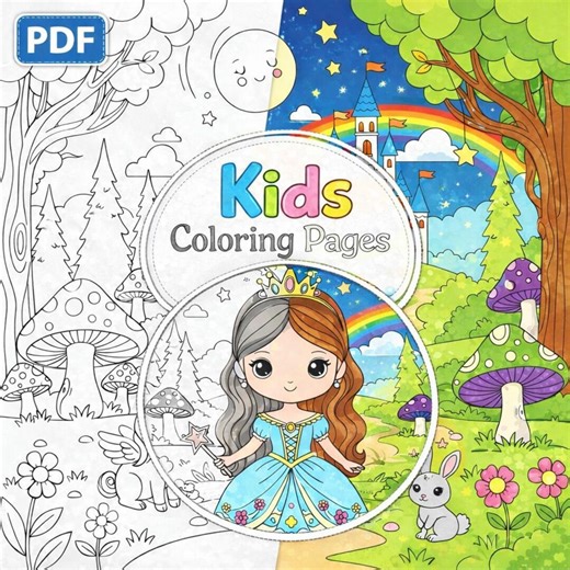 KIDS COLORİNG PAGES - Etsy Canada