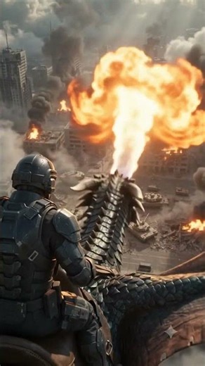 Dragon Rider Saves the City 🔥🐉 #dragon #epic #flyingdragon